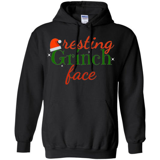 Funny Christmas T-shirt Resting Grinch Face Black