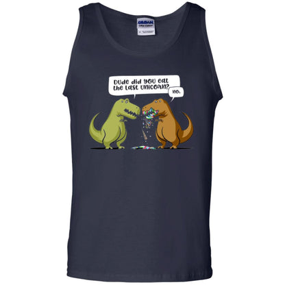 Dinosaur T-shirt Dude Did You Eat The Last Unicorn Navy