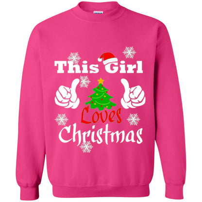 Funny Christmas This Girl Loves Christmas T-shirt Heliconia