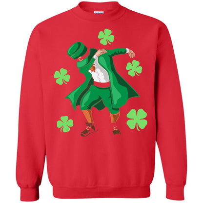 Funny Dabbing Leprechaun St. Patricks Day T-shirt Red