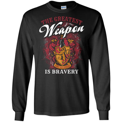 The Greatest Weapon Is Bravery Harry Potter Fan T-shirtG240 Gildan LS Ultra Cotton T-Shirt