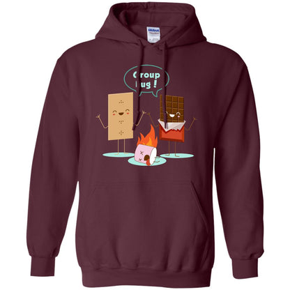 Funny Smores Chocolate Marshmallow Hiking Camping T-shirt Maroon