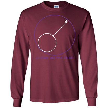 Gamer T-shirt Living On The Edge Run From The Storm Maroon