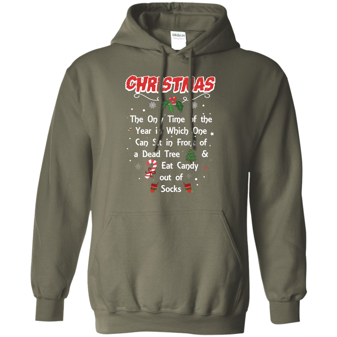 Christmas T-Shirt Military Green
