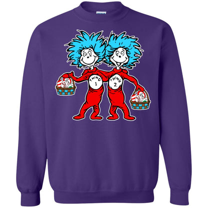 Dr. Seuss Thing 1 Thing 2 Easter Egg T-shirt Purple