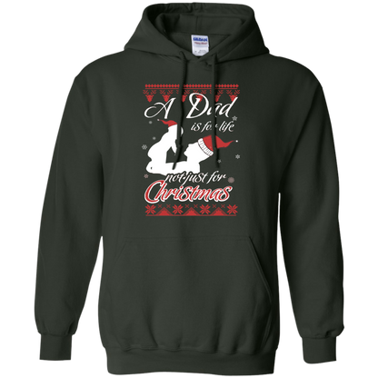 Family T-Shirt A Dad Is For Life Not Just For Christmas Forest Green