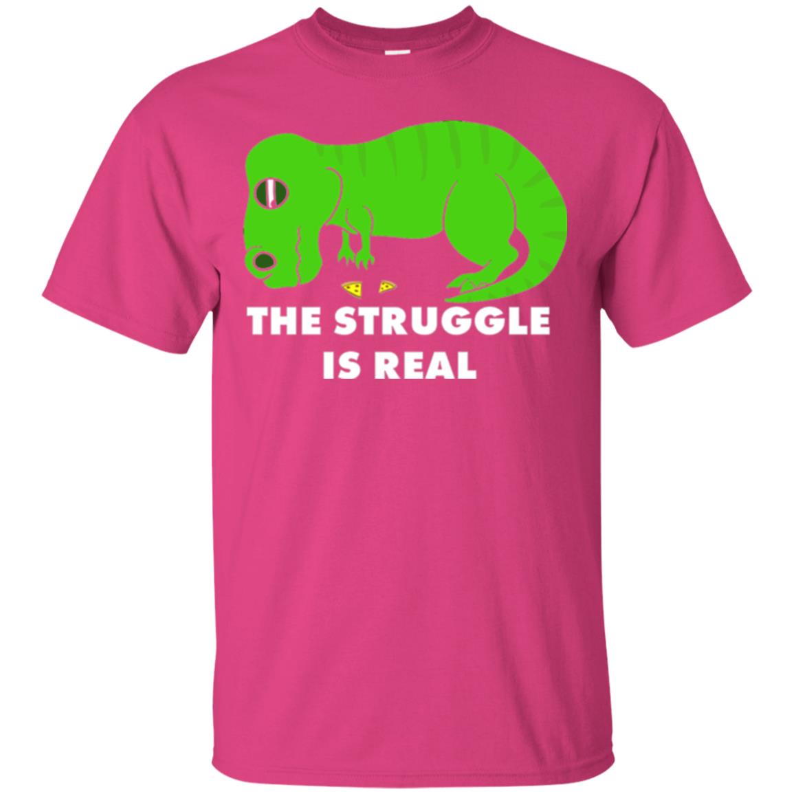 Funny Dinosaus T-shirt The Struggle Is Real Heliconia