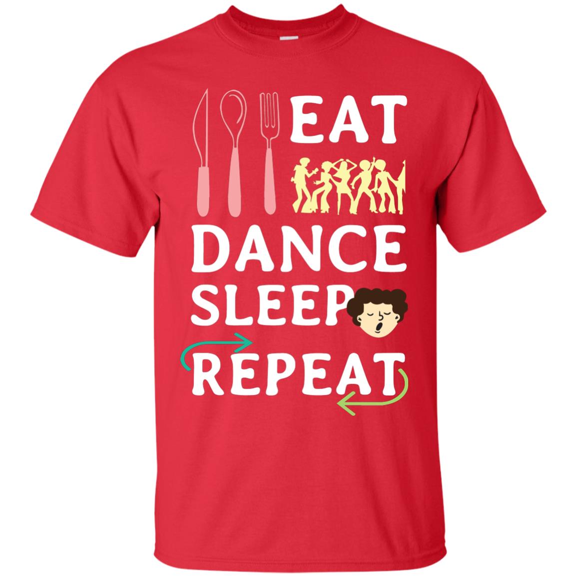 Eat Dance Sleep Repeat Dance Lover Shirt Red