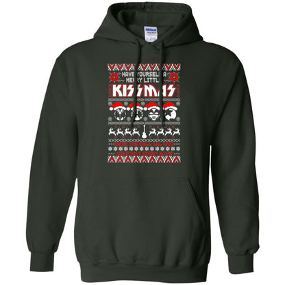 Christmas T-shirt Have Yourself A Merry Little Kissmas Forest Green