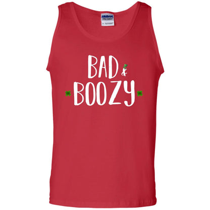 Bad And Boozy Funny Saint Patrick Day T-shirt Red