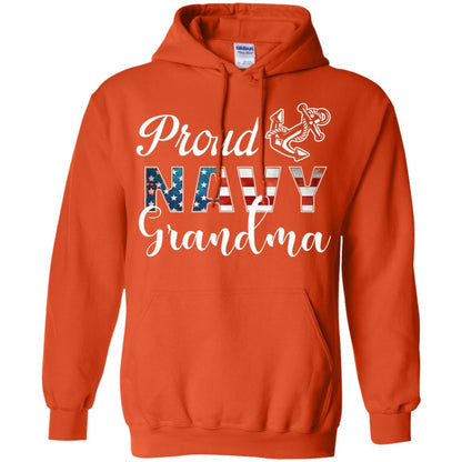Proud Navy Grandma Military Mama Shirt Orange