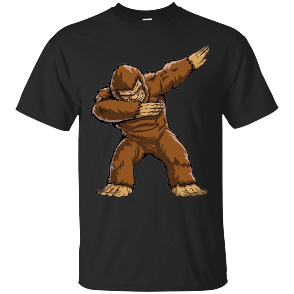 Monkey T-shirt Bigfoot Sasquatch Dabbing Black