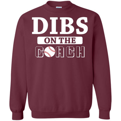 Dibs On The Coach Baseball T-shirt Maroon