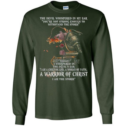 Warrior T-shirt I Am A Child Of God A Woman Of Faith T-shirt Forest Green