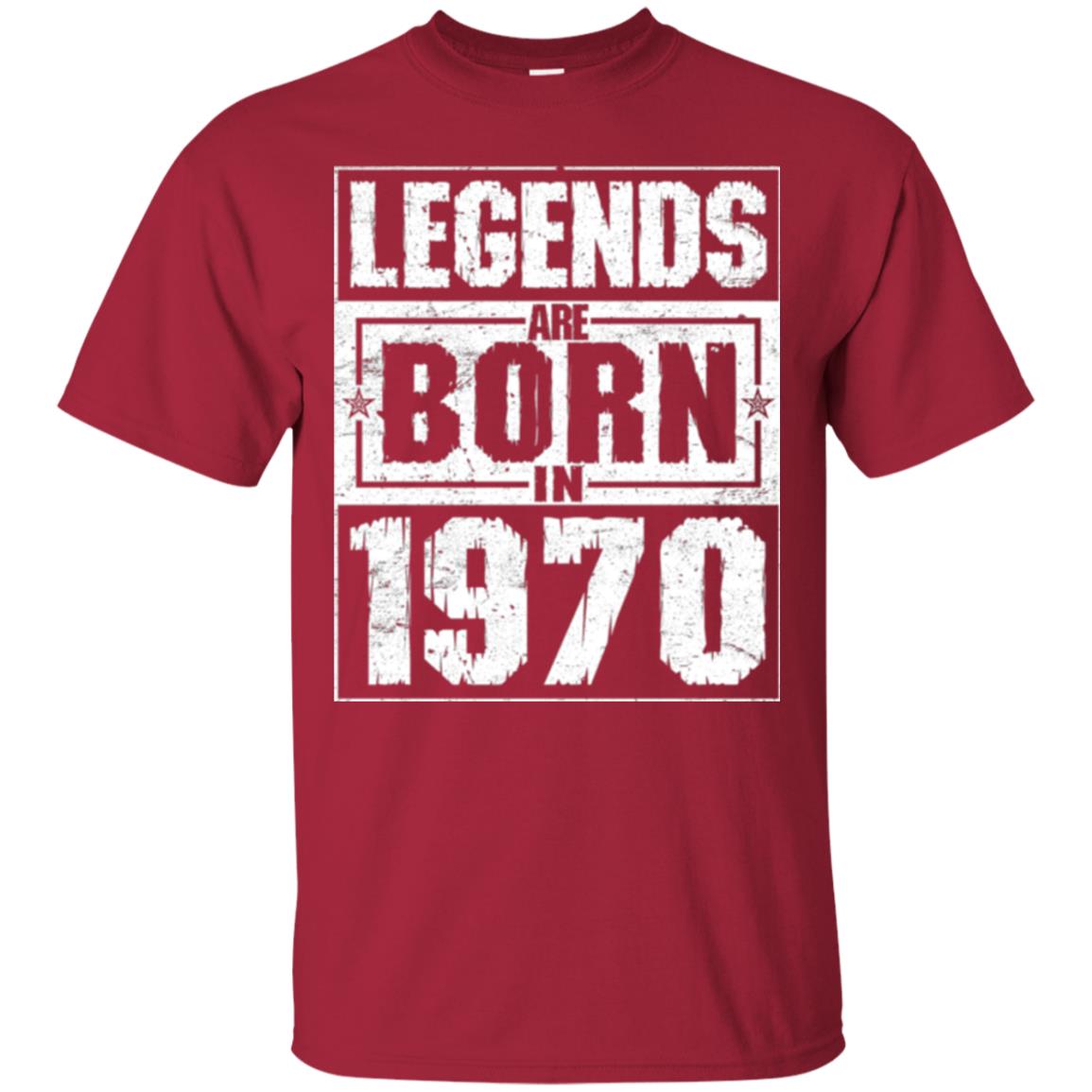 Brithday T-shirt Legends Are Born In 1970 Cardinal