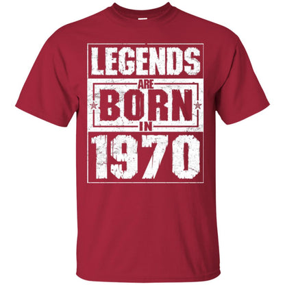 Brithday T-shirt Legends Are Born In 1970 Cardinal