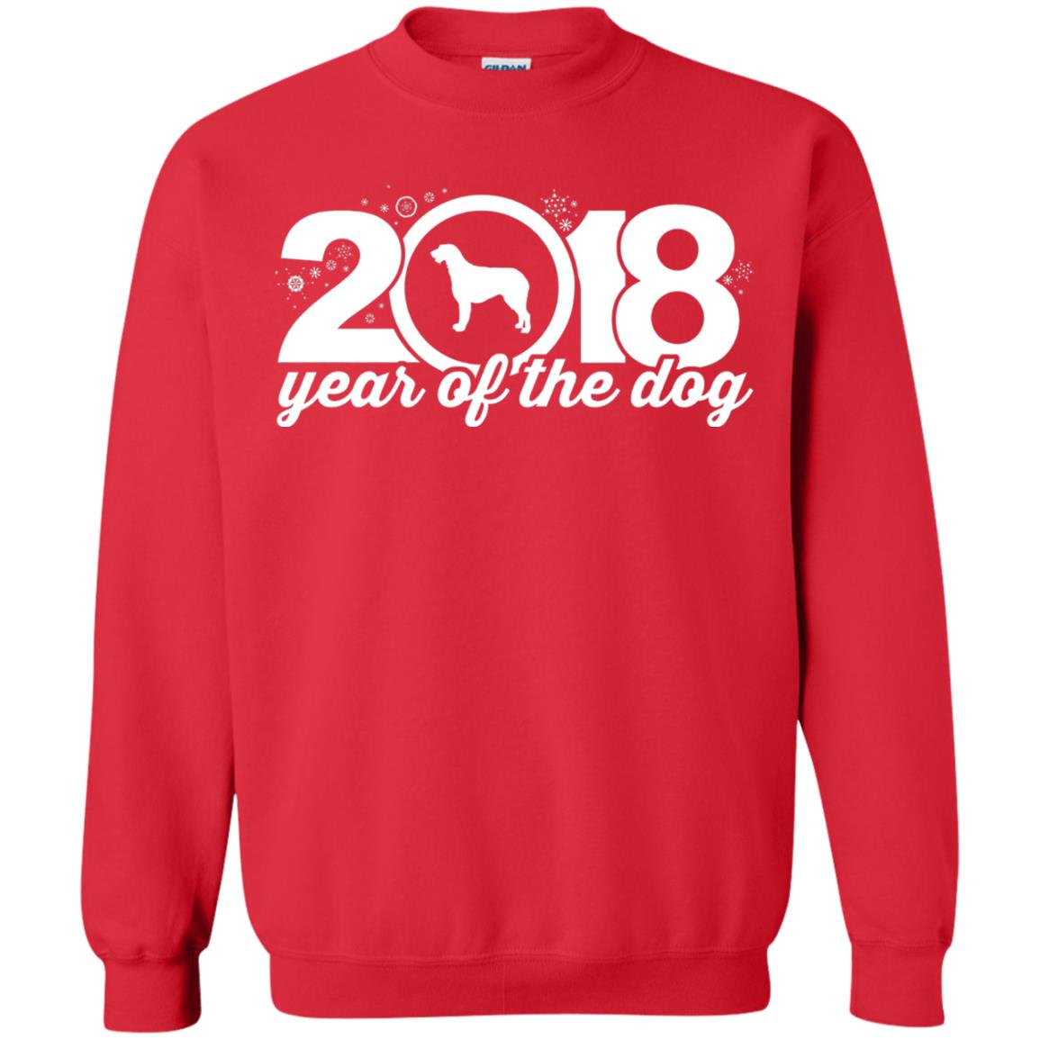 Irish Wolfhound Lover T-shirt 2018 Year Of The Dog New Year Red