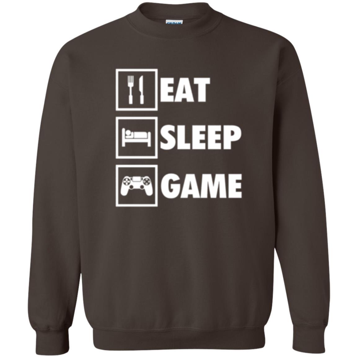 Gamer T-shirt Eat Sleep Game Dark Chocolate