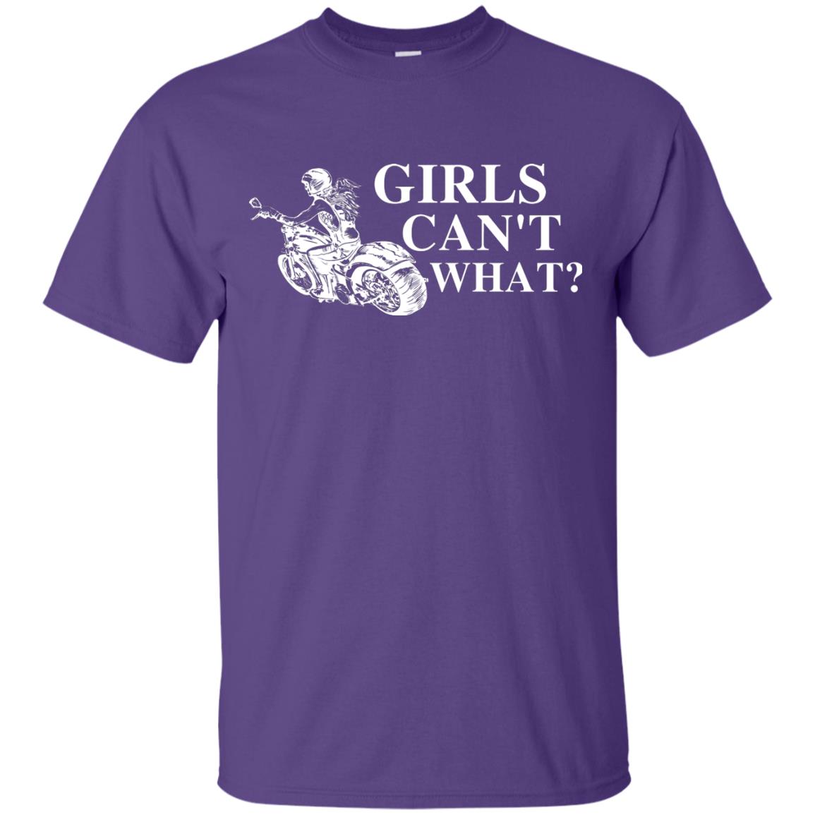 Girl Can't What Riding Motorcycle Shirts Purple