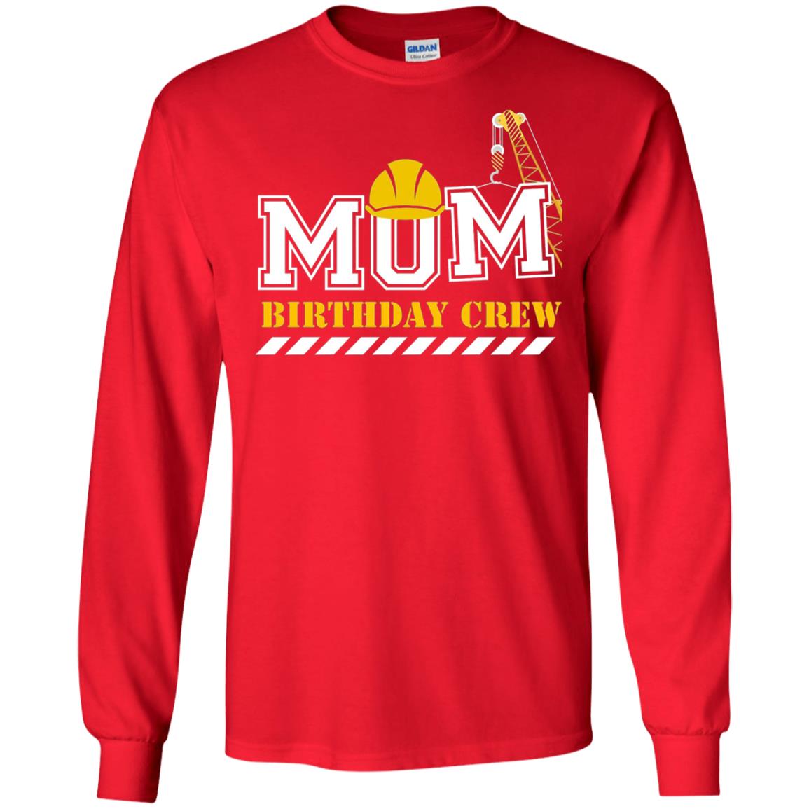 Mom Birthday Crew Mommy T-shirt Red