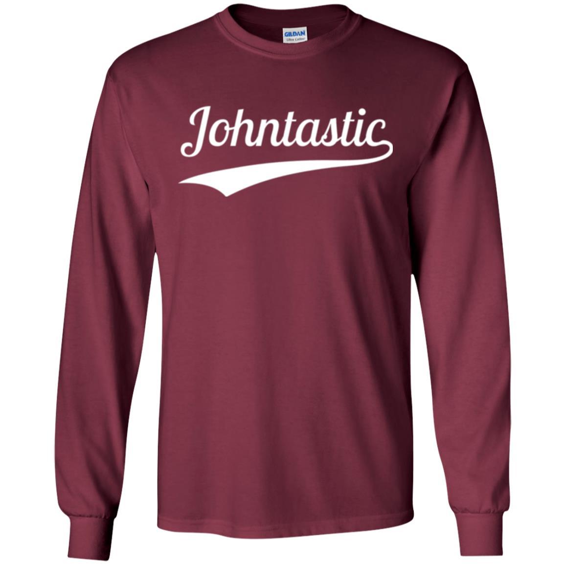 Funny John T-shirt Johntastic Maroon
