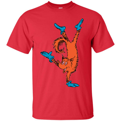 Dr. Seuss Fox In Socks Handstand Book Lover T-shirt Red