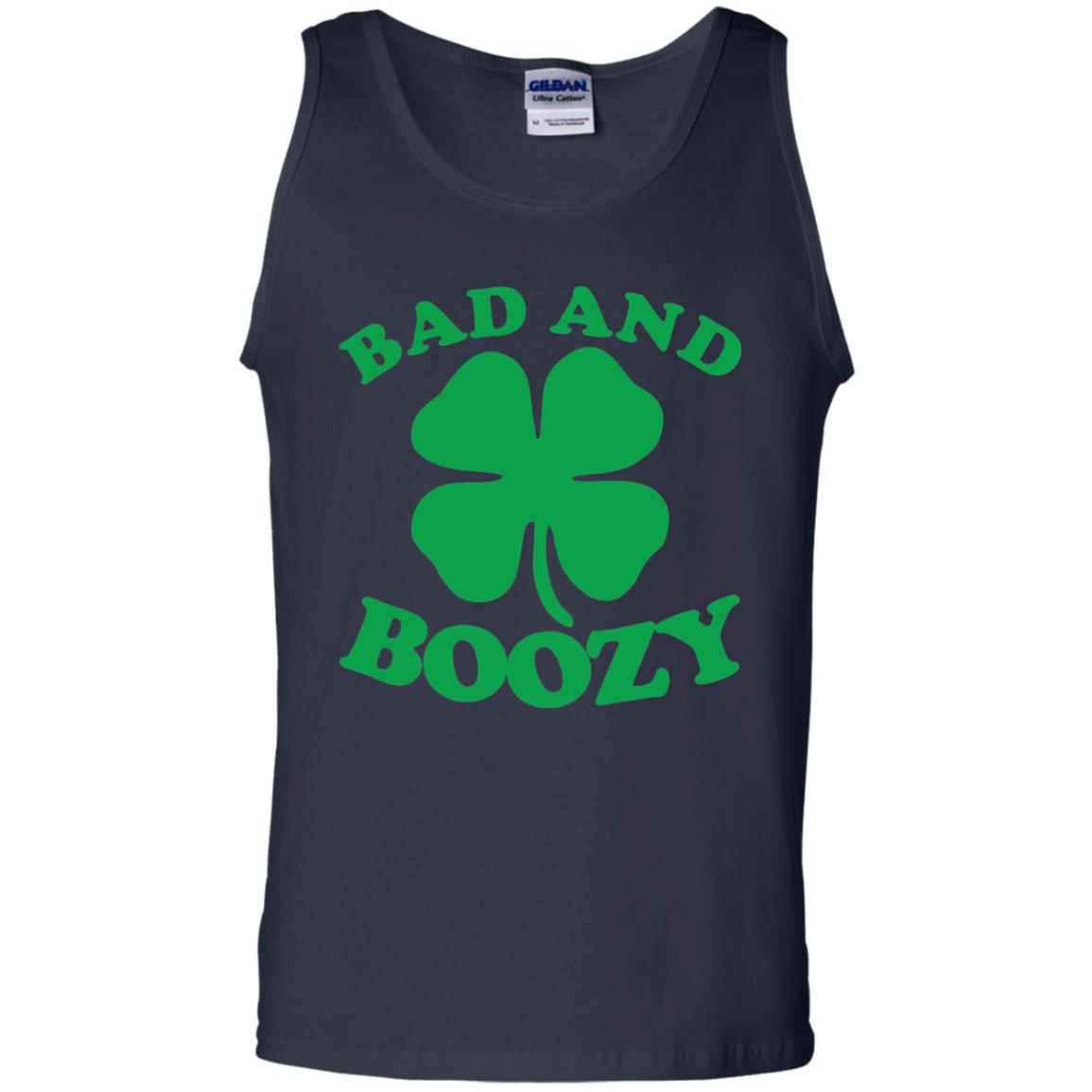 Bad And Boozy Saint Patricks Day T-shirt Navy