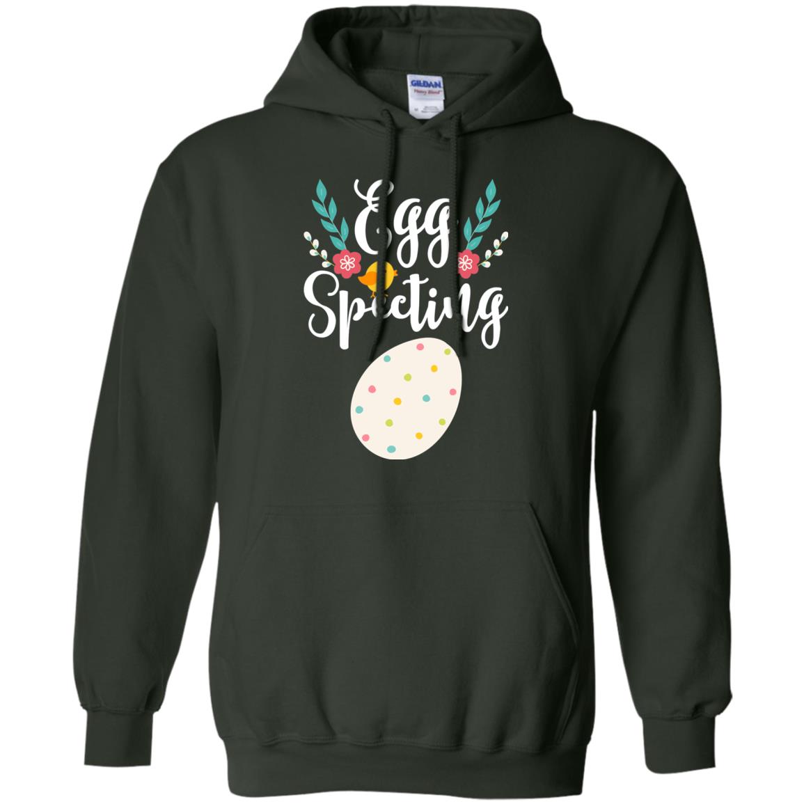 Egg Specting Announcement Pregnant Easter T-shirt Forest Green