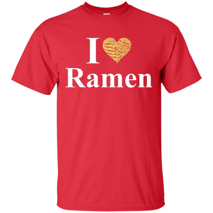 I Love Ramen Heart Ramen T-shirt Red