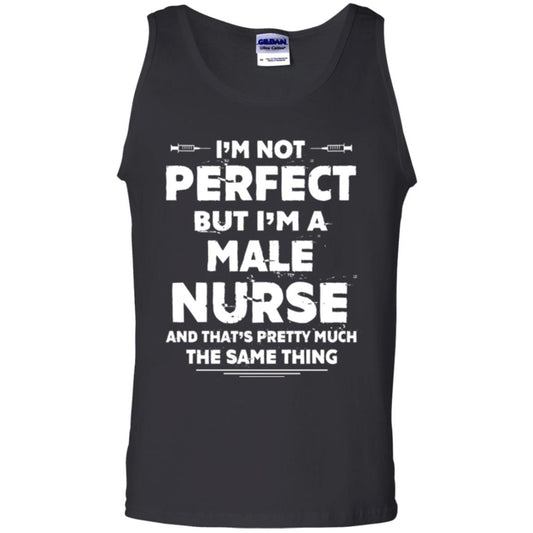 Male Nurse T-shirt I_m Not Perfect Black