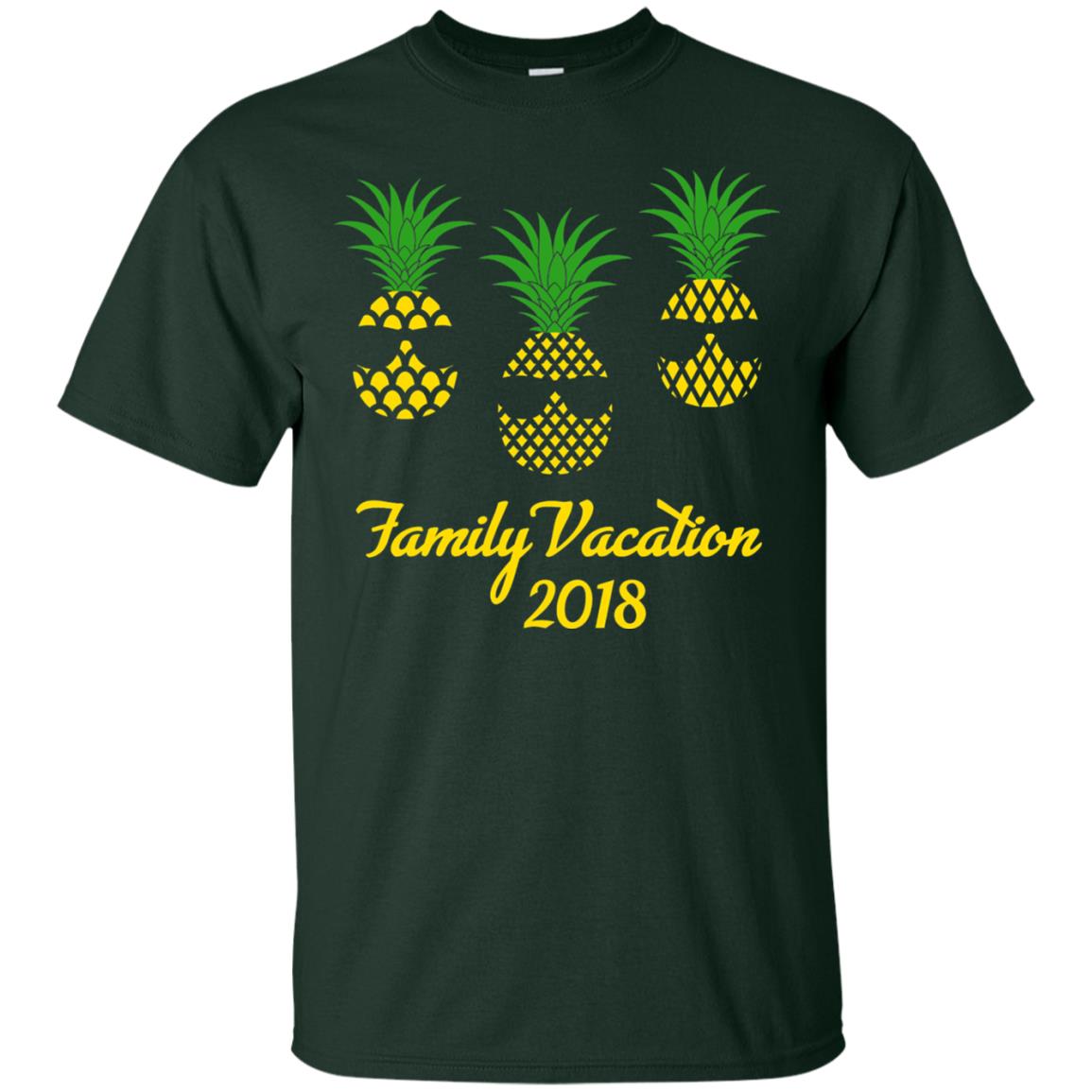 Family Vacation 2018 Shirt Hawaii Pineapple Sunglasses Forest