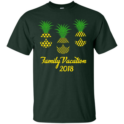 Family Vacation 2018 Shirt Hawaii Pineapple Sunglasses Forest