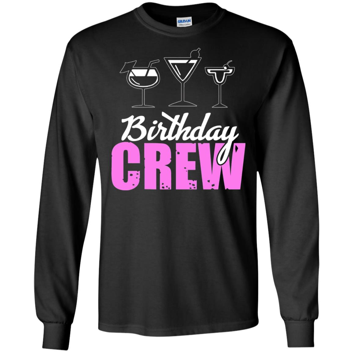 Birthday Crew Funny Girls Birthday Squad T-shirt Black