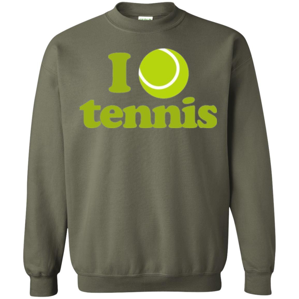 I Love Tennis T-shirt Military Green