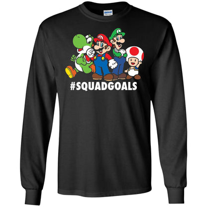 Nintendo Super Mario Luigi #squadgoals Gamer T-shirt Black