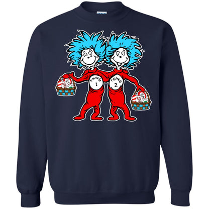 Dr. Seuss Thing 1 Thing 2 Easter Egg T-shirt Navy