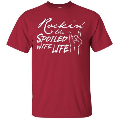 Rockin The Spoiled Wife Life Funny Wife Shirt Cardinal