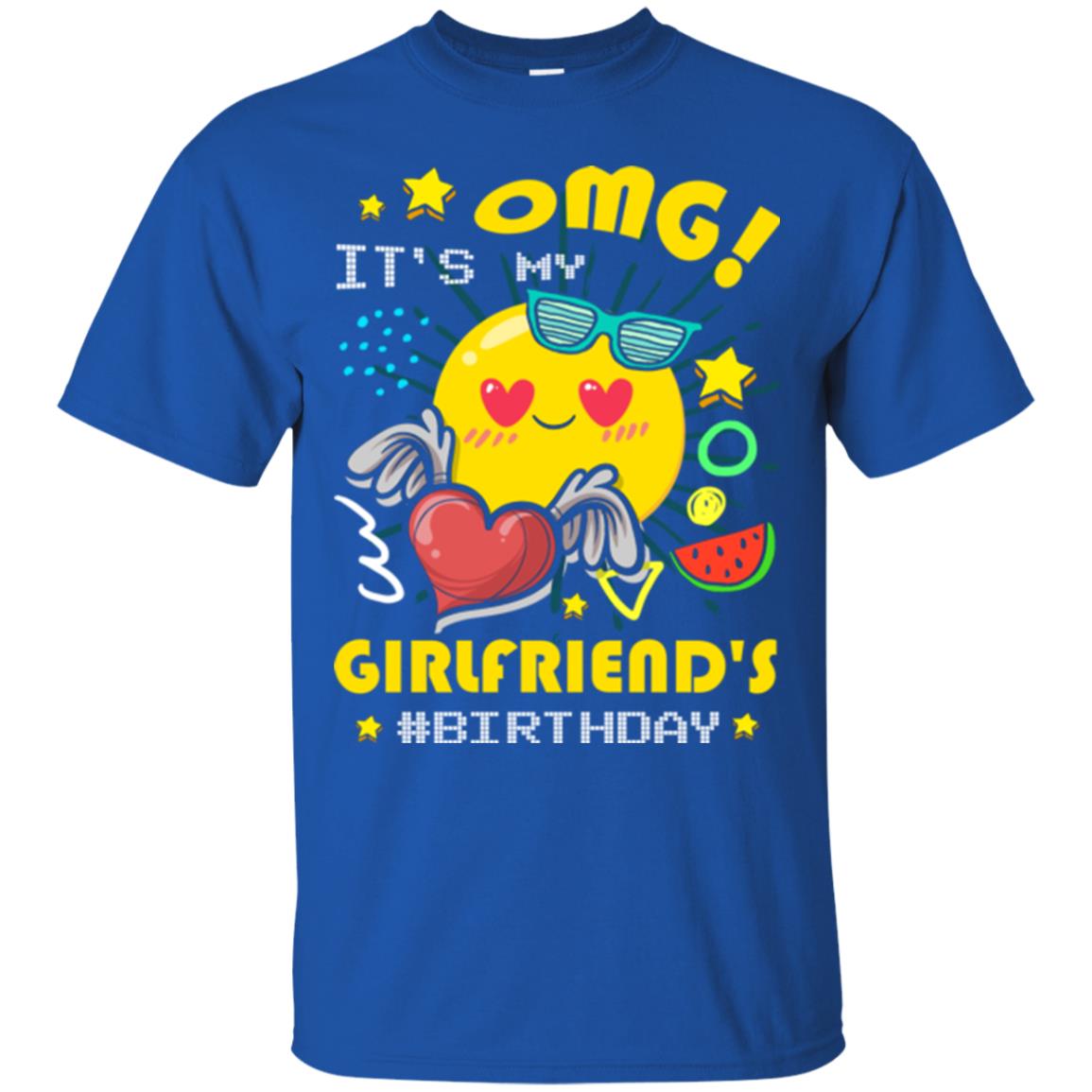 Boyfriend T-shirt Omg It's My Girlfriend's #birthday Royal