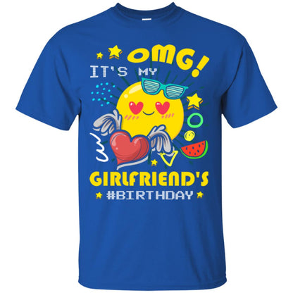Boyfriend T-shirt Omg It's My Girlfriend's #birthday Royal