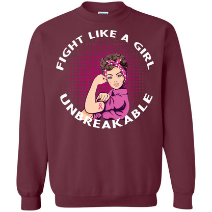 Fight Like A Girl Unbreakable Breast Awareness Shirt Maroon