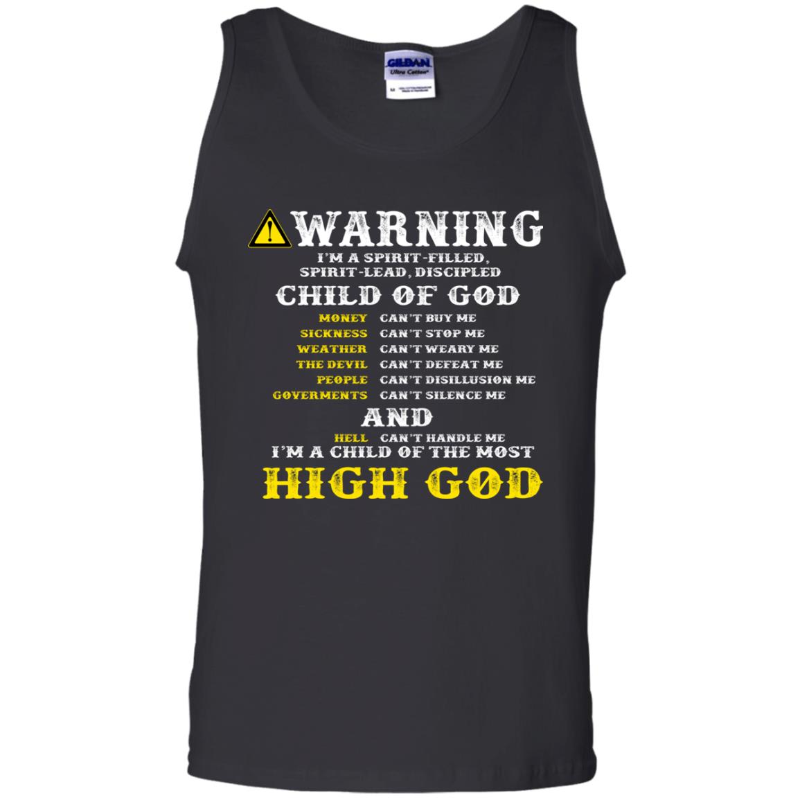 Christian T-shirt Warning I’m A Spirit-filled Spirit-lead Discipled Child Of God Black
