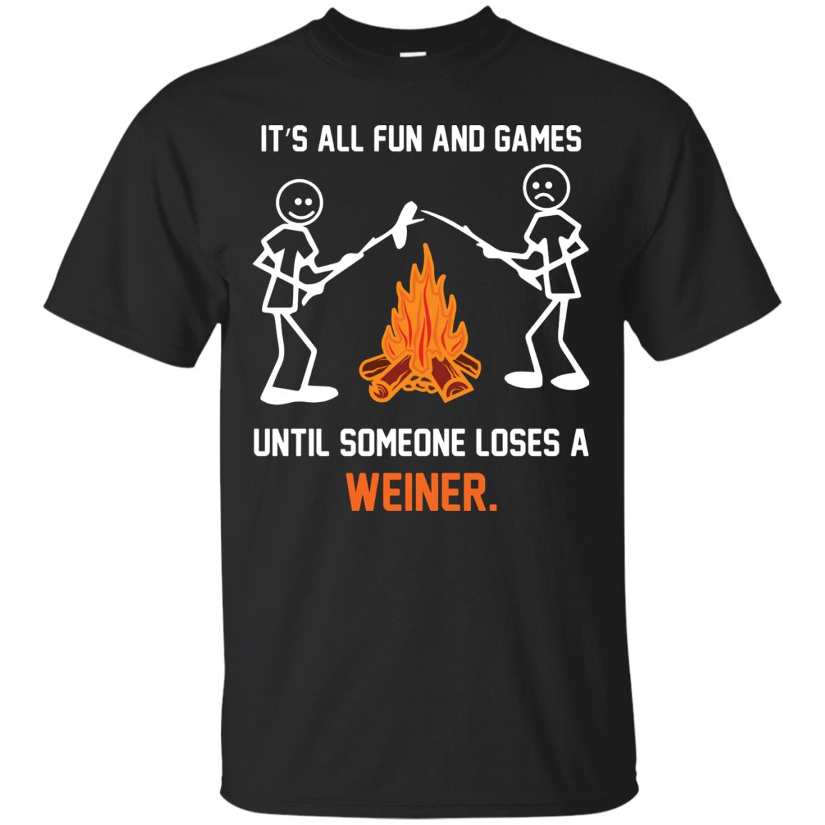 Camper T-shirt It’s All Fun And Games Until Someone Loses A Weiner Black