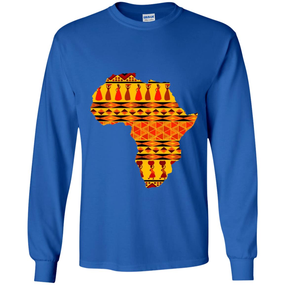 African Pride Ankara Tribal Pattern T-shirt Royal