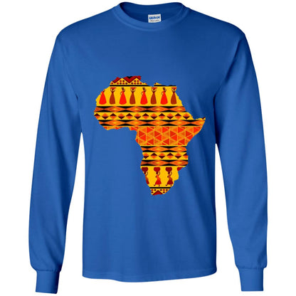 African Pride Ankara Tribal Pattern T-shirt Royal