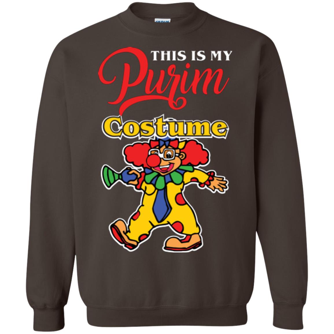 Purim Day T-shirt This Is My Purim Costume Dark Chocolate