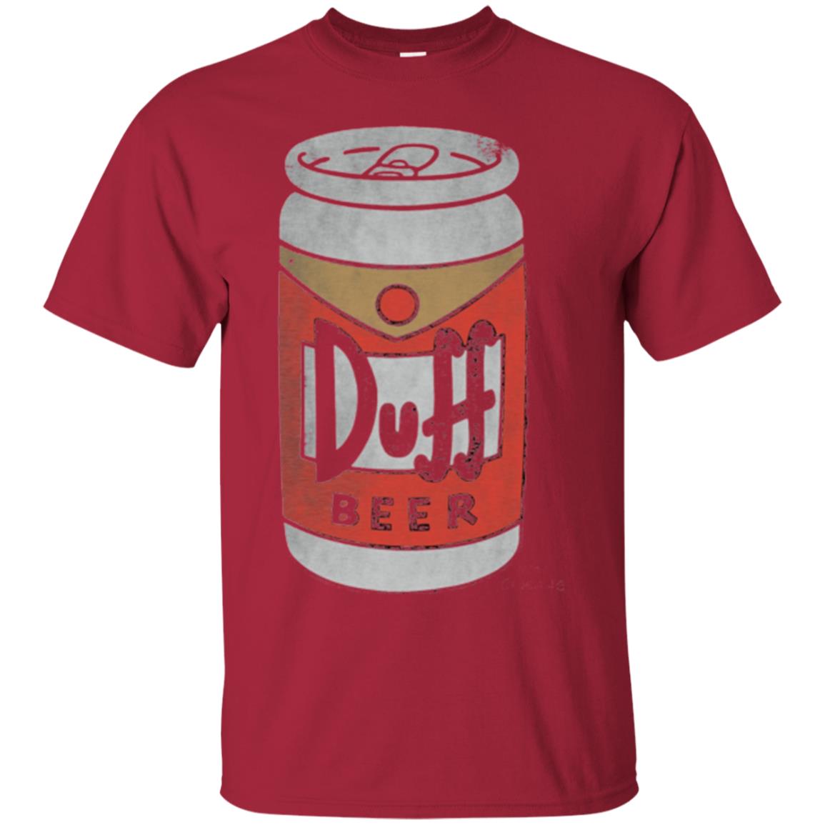Iconic Brew T-shirt The Simpsons Duff Beer Cardinal