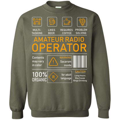 Amateur Radio Operator Gift Shirt Military Green