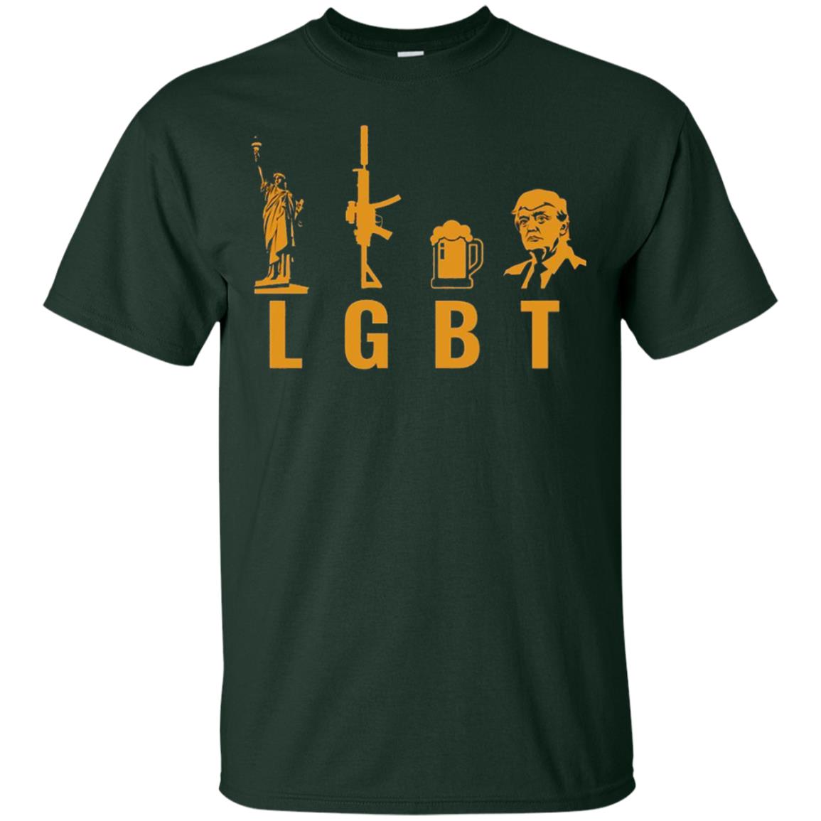 Liberty Guns Beer Trump Support Lgbt Shirt Forest