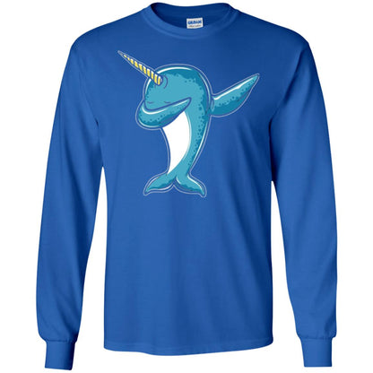 Dabbing Narwhal T-shirt Royal