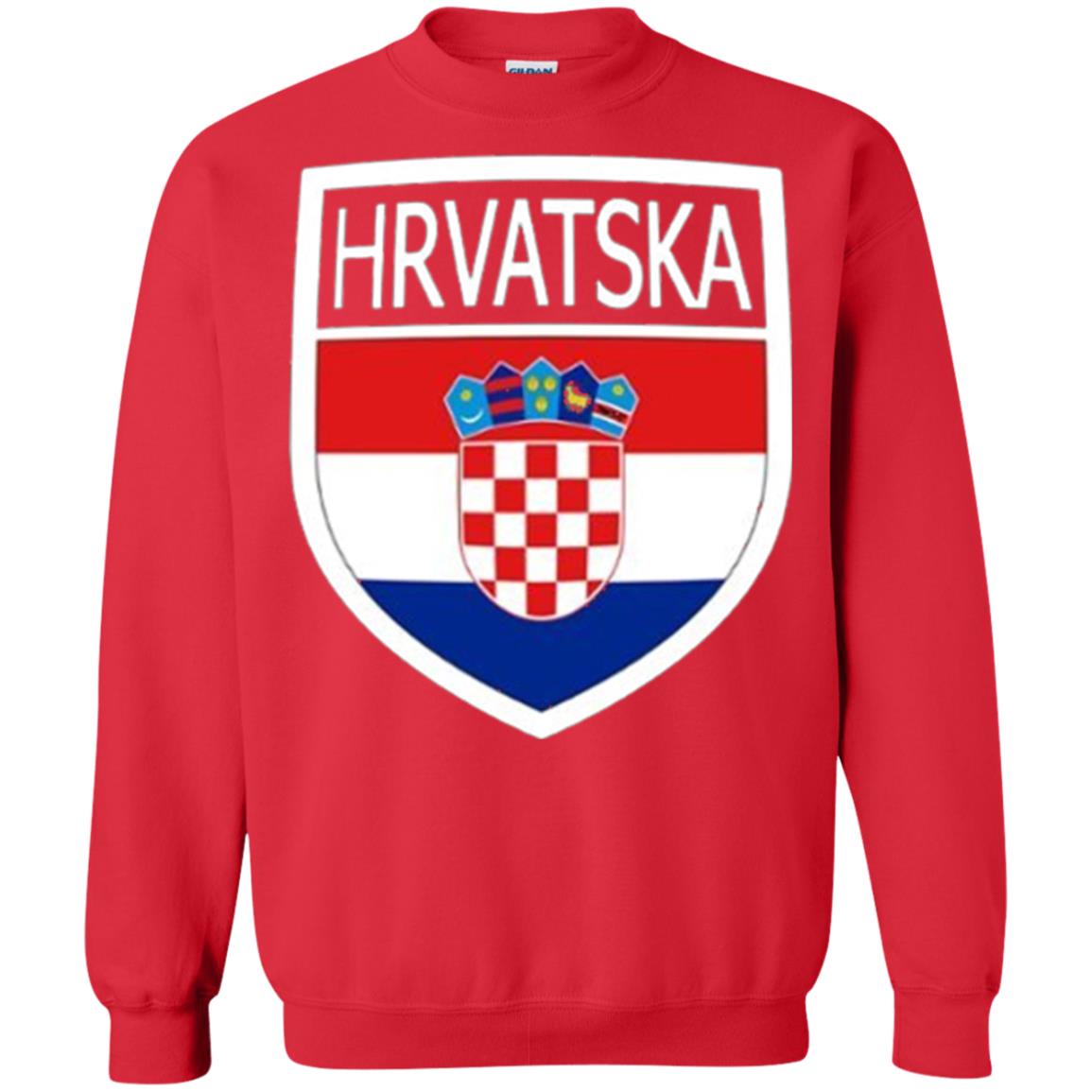 Croatia Shield T-shirt Hrvatska Patch Croatian Flag Badge Red
